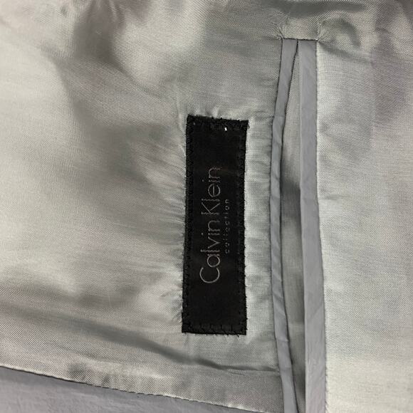CALVIN KLEIN COLLECTION Size 38 Grey Polyurethane Polyester Suit - Picture 8 of 11